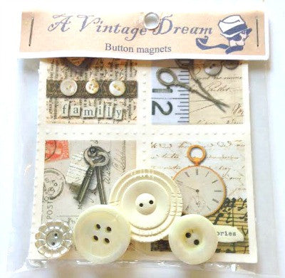 DIY Vintage Button Magnets